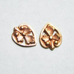 画像2: 12x9.8 floral drop shape stamping