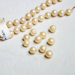 画像1: 10pcs 5mm Cream glass pearl