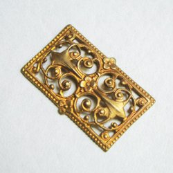 画像2: 29x19 rectangle floral filigree