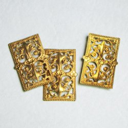 画像1: 29x19 rectangle floral filigree