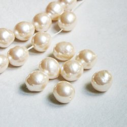 画像1: 6pcs 10~11mm baroque glas pearl