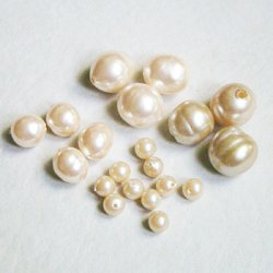 画像2: 10pcs 5mm Cream glass pearl