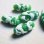 画像2: 20x9 "Green/White"drizzle beads (2)