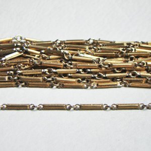 画像1: B.C.S 16x7 fancy bar link chain