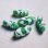 画像1: 20x9 "Green/White"drizzle beads (1)