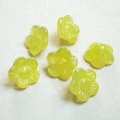 13mm "Chartreuse Yellow" flower beads