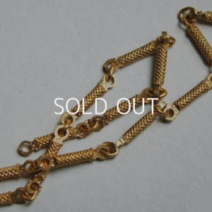 画像2: brass 16x3.2 textured bar link chain