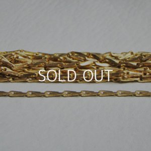画像1: brass 8.7x2mm barley chain
