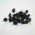 7~8mm glass flower pin "Black"