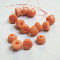 10x5 "Lt.Coral"celluloid dome beads