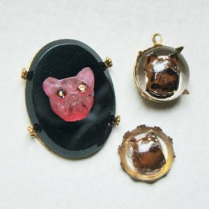 画像2: 13mm Bulldog intaglio cabochon