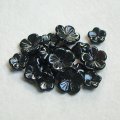 2pcs flat flower beads "Black"