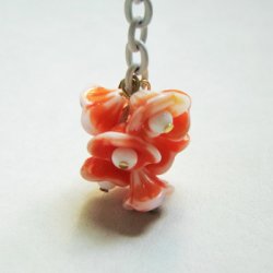 画像3: 2pcs 11x6 flower beads "Coral"
