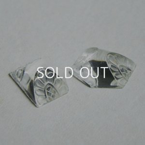 画像2: 18x14 5-side Clear floral intaglio