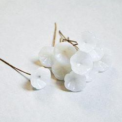 画像1: 9~10mm cup flower pin "White"