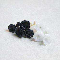 画像3: 7~8mm glass flower pin "White"