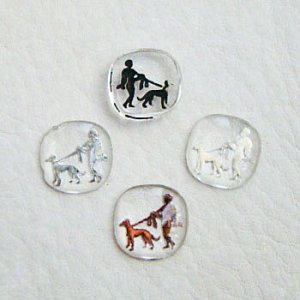 画像3: 13.5mm "Diana with dog" intaglio cabochon