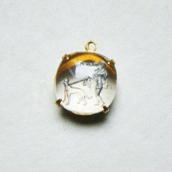 画像2: 13.5mm "Diana with dog" intaglio cabochon