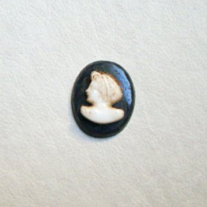 画像2: 12x10 OV "Black/0ff-WHite" plasic cameo