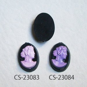 画像2: 18x13 OV "Black/Purple" plastic cameo