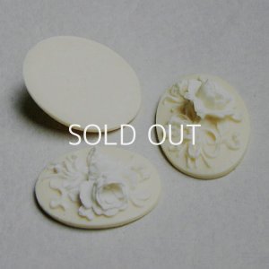 画像1: 29x21 OV "Rose" plastic cameo