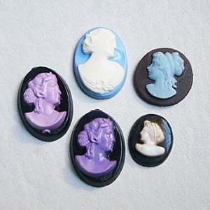 画像3: 12x10 OV "Black/0ff-WHite" plasic cameo