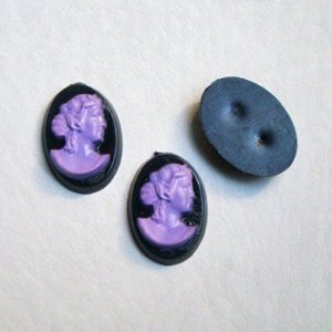 画像4: 18x13 OV "Black/Purple" plastic cameo