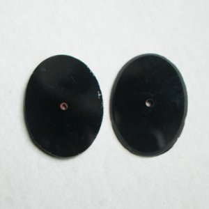 画像1: 28x21 OV Black glass cabochon