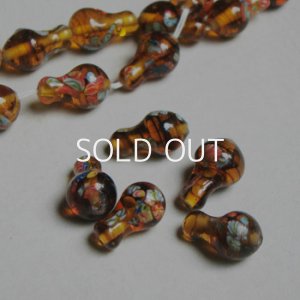 画像1: 17x10 Tortoise millefiori drop beads