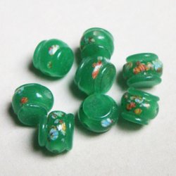 画像2: 10x8 Jade millefiori drum beads
