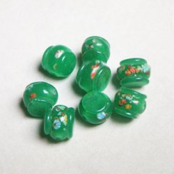 画像1: 10x8 Jade millefiori drum beads