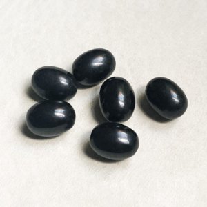 画像1: 2pcs 12x9 oval Black bakelite beads