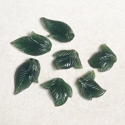 画像1: 1/2 drilled lucite leaf 
