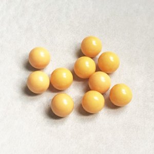 画像1: 4pcs 7.8mm Cream Yellow bakelite no-hole beads