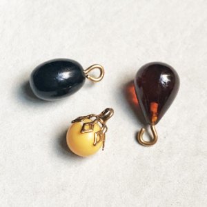 画像3: 14x10 Amber bakelite drop beads