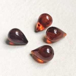 画像1: 14x10 Amber bakelite drop beads