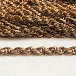 画像1: brass 8.25mm textured rope chain
