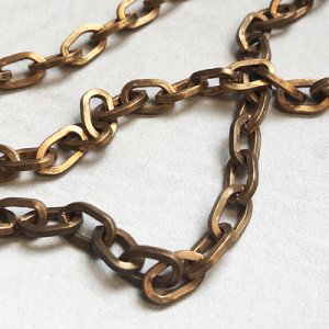 画像2: 9.6x5.8 brass oval cable chain
