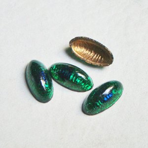 画像1: 14x7 OV "Peacock Eye" cabochon