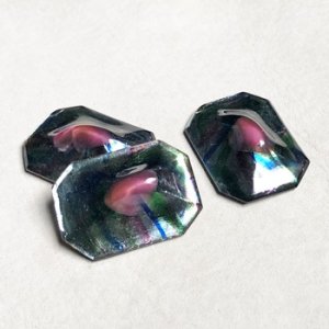 画像2: 33x24 OCT Rainbow foiled cabochon
