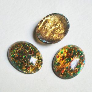 画像1: 30x23 OV multi fire opal cabochon