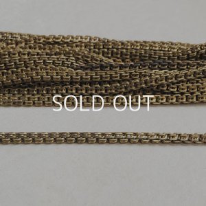 画像1: brass 3.2mm square box chain