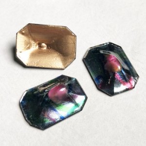画像1: 33x24 OCT Rainbow foiled cabochon