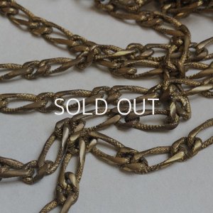 画像2: brass 6.7mm textured figaro chain