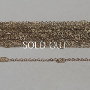 画像1: 10K GP filigree link cable chain
