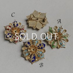 画像2: 28mm enameled brooch finding