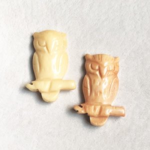 画像3: 32x22 "Tan" Owl  plastic cabochon