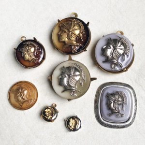 画像3: 7mm "Hematite/ Gold" warrior intaglio