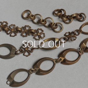 画像5: 13mm aged brass 4-petal filigree