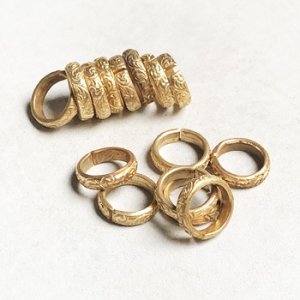 画像1: 10.2mm floral pattern ring